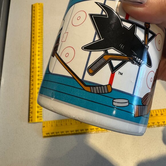 vintage san jose sharks ceramic mug made in korea - Picture 12 of 14